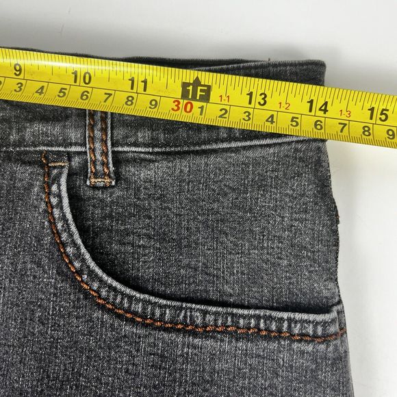 Giorgio Of Palm Beach Jeans Women’s 4 Gray Denim Thick Brown Stitching Bootcut - Picture 9 of 16